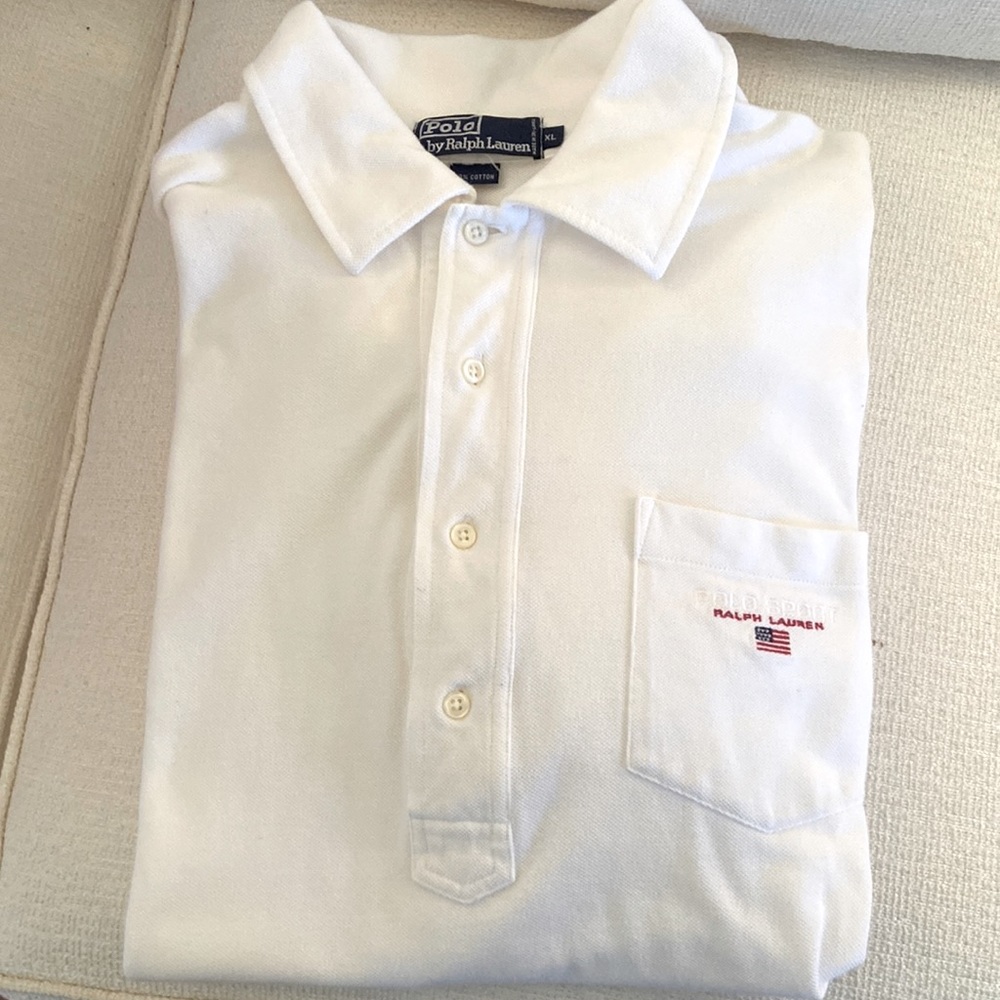 Polo by Ralph Lauren White Pique Polo Shirt